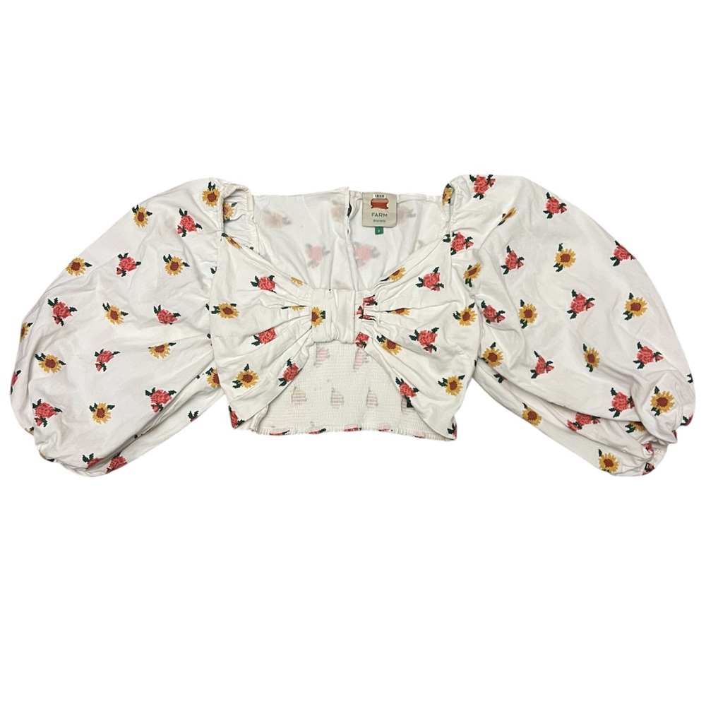 Farm Rio Floral Knit Crop Top